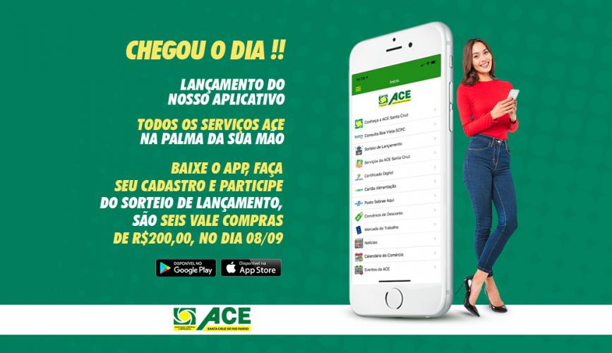 Segundo sorteio do App da ACE Santa Cruz será no dia 8 de outubro